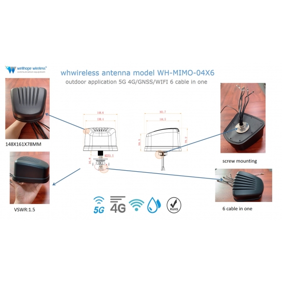  GNSS 5G 4g LTE wifi mimo 6 antenne 1 sur 1 